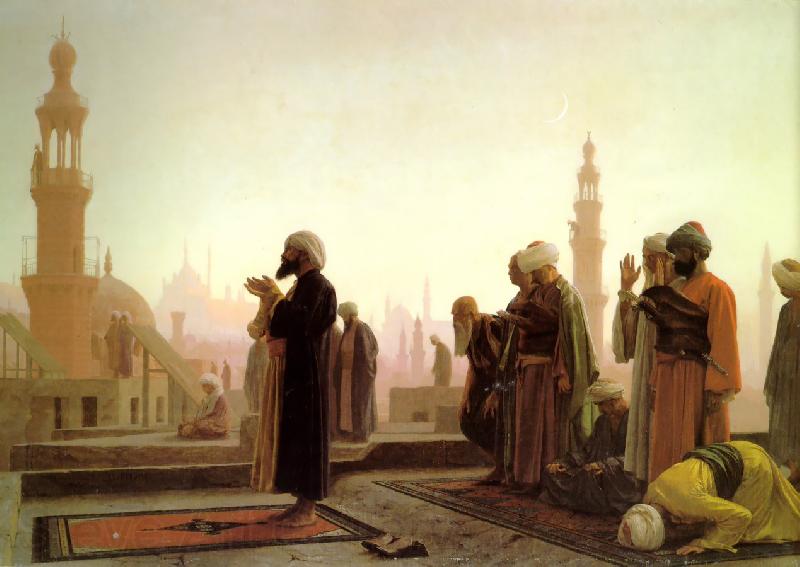 Jean Leon Gerome Prayer on the Rooftops of Cairo Norge oil painting art